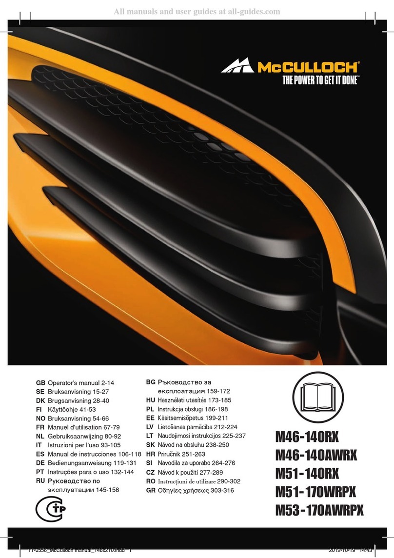 McCulloch M51-140RX Operator's manual