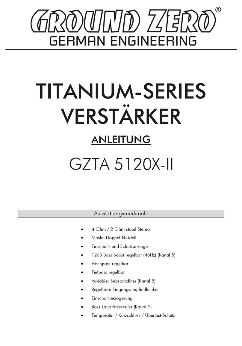 Ground Zero TITANIUM Series User manual