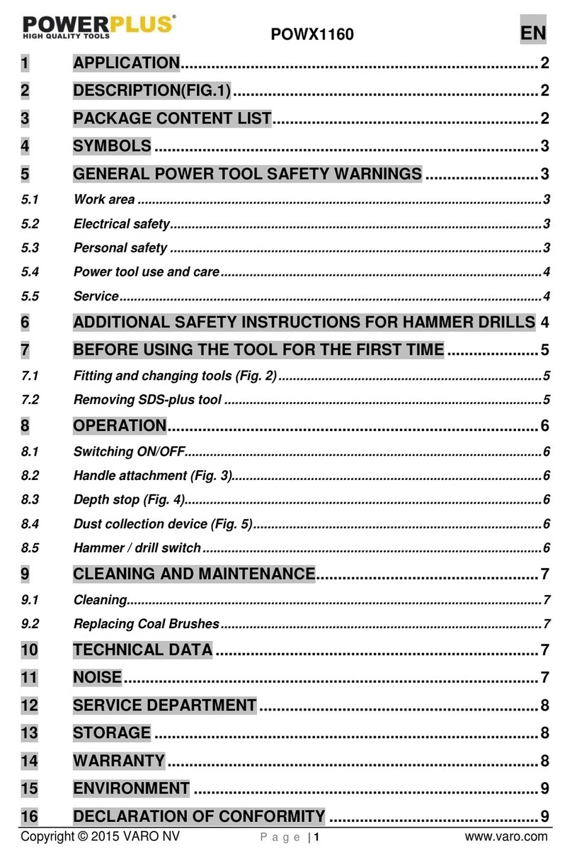 Powerplus POWX1160 User manual