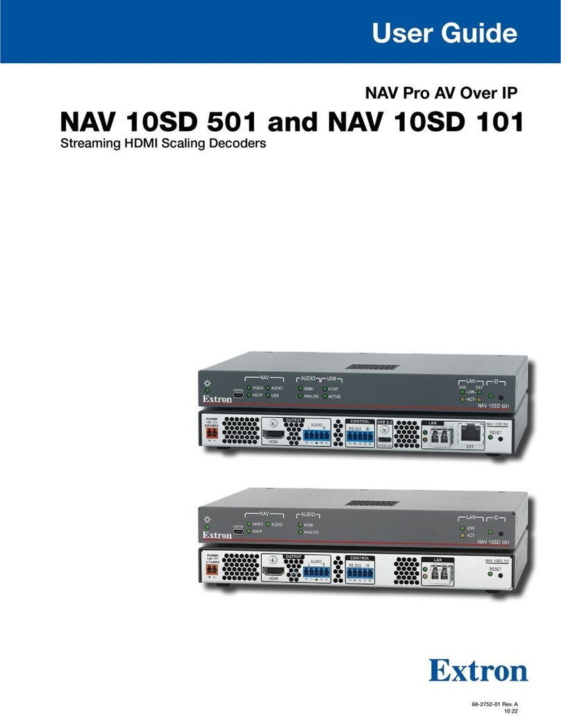 Extron electronics NAV 10SD 101 User manual