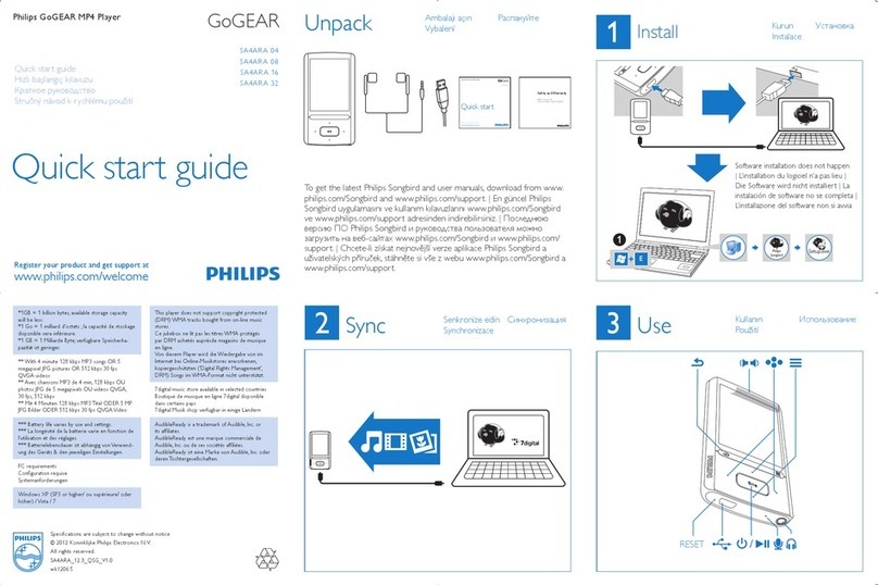Philips GoGEAR SA4ARA 32 User manual
