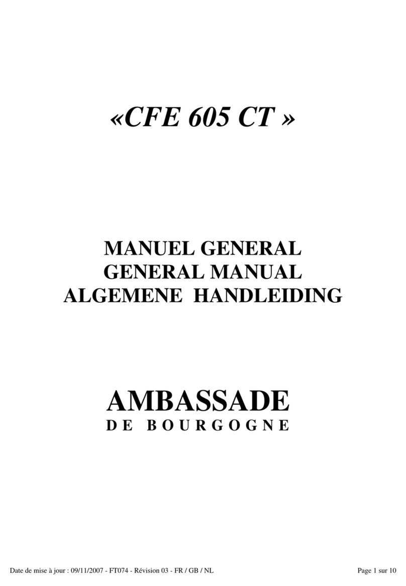 Ambassade de Bourgogne CFE 605 CT manual Ambassade de Bourgogne CFE 605 CT manual