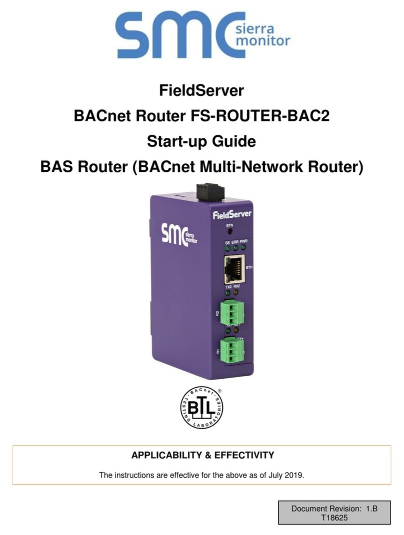 SMC Networks FieldServer FS-ROUTER-BAC2 User guide SMC Networks FieldServer FS-ROUTER-BAC2 User guide