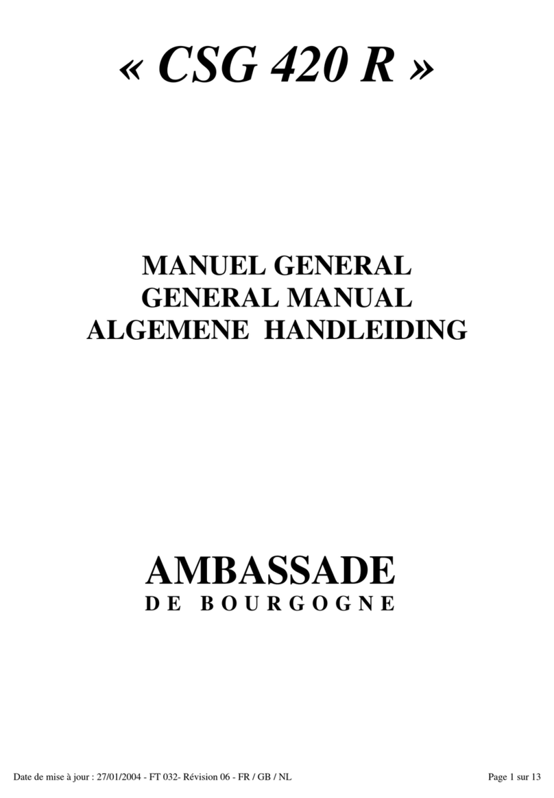 Ambassade de Bourgogne CSG 420 R manual