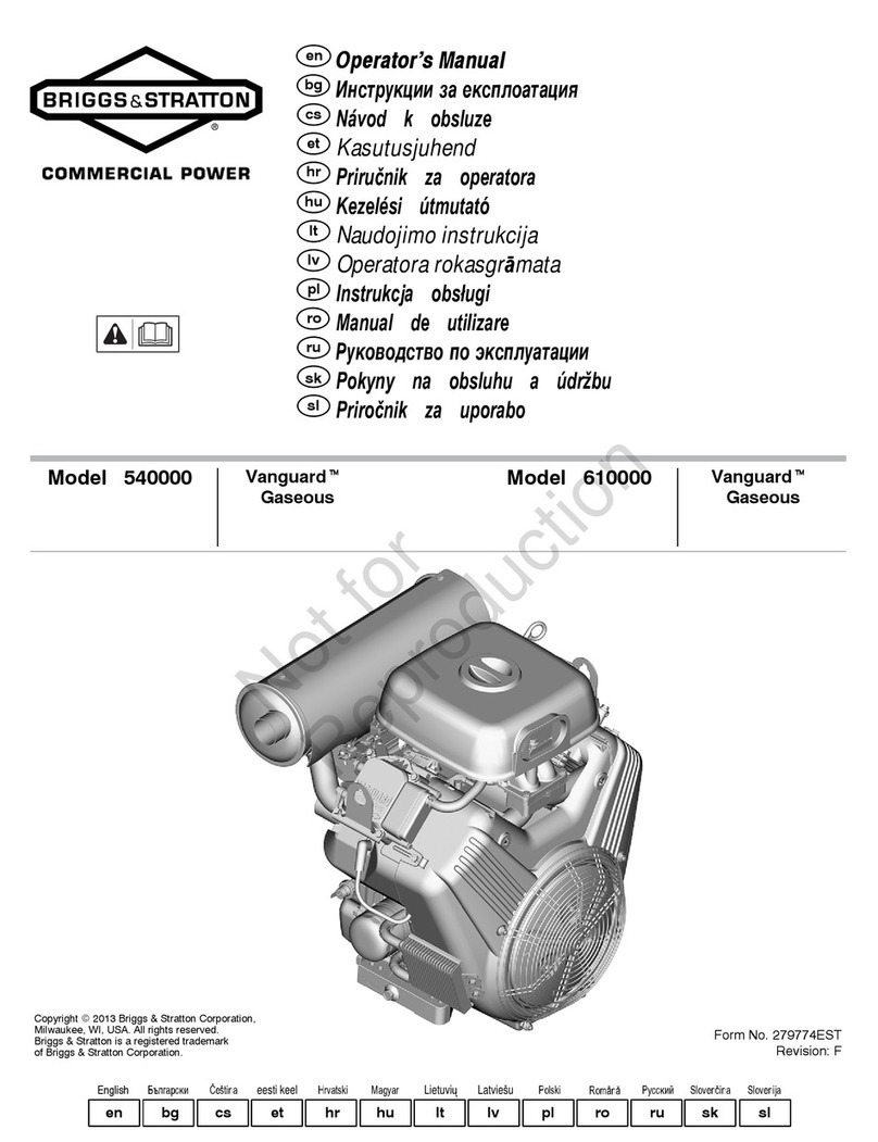 Briggs & Stratton Vanguard 540000 Series User manual