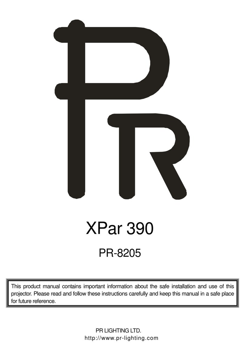 PR Lighting XPar 390 product manual