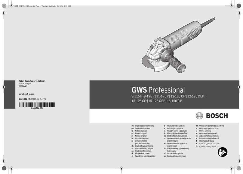 Bosch Professional GWS 12-125 CIP User manual