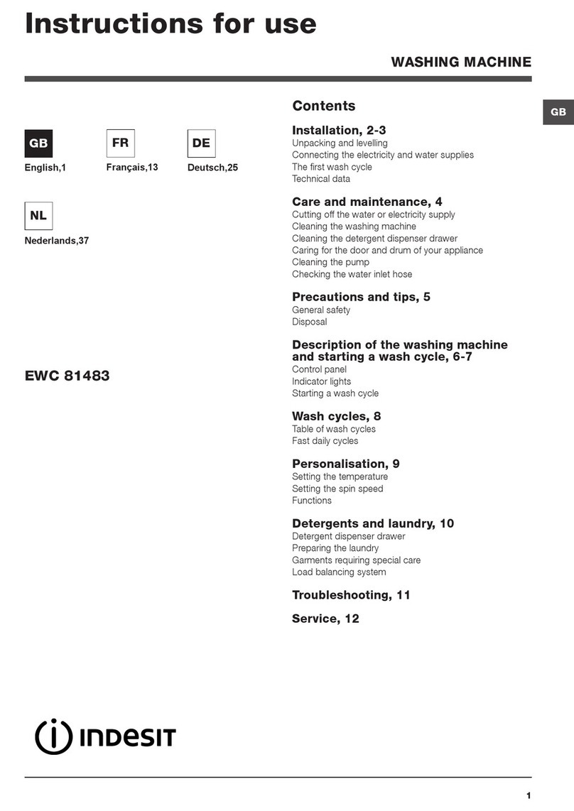 Indesit EWC 81483 User manual