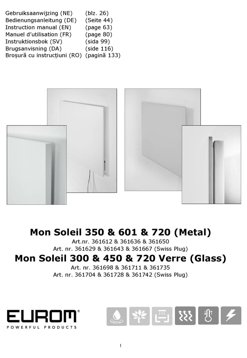 EUROM Mon Soleil 601 instruction manual