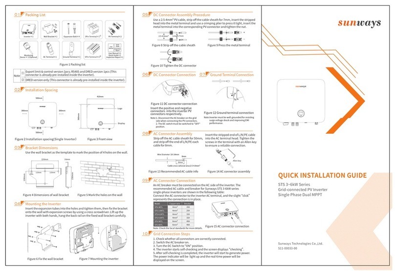Sunways STS-4.2KTL Quick installation guide Sunways STS-4.2KTL Quick installation guide