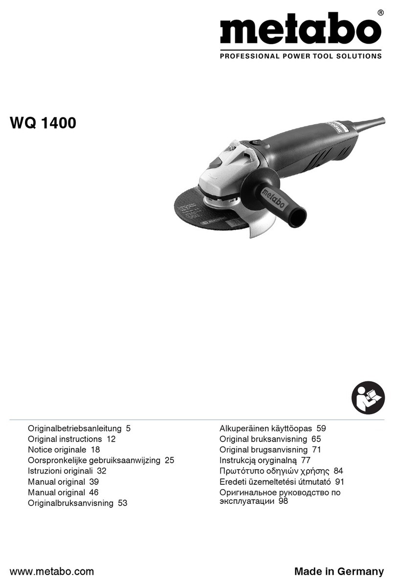 Metabo WQ 1400 Original instructions