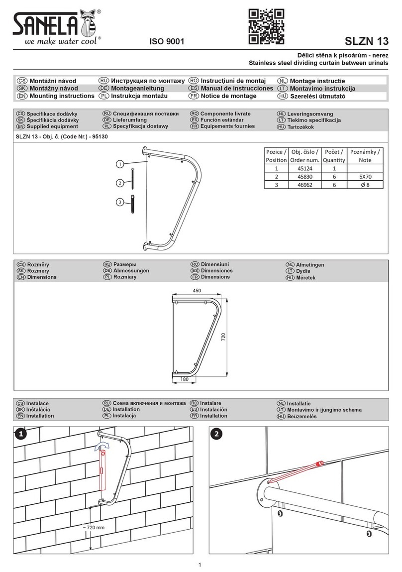 Sanela SLZN 13 95130 Mounting instructions Sanela SLZN 13 95130 Mounting instructions