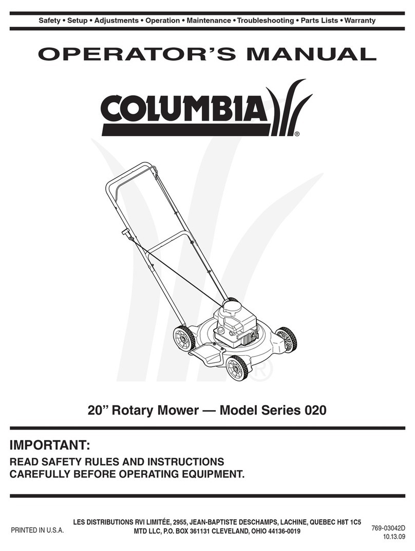 Columbia 11A-020B897 Operator's manual