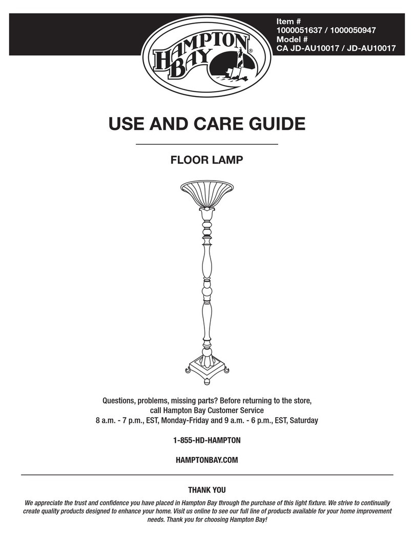 HAMPTON BAY CA JD-AU10017 Use and care guide HAMPTON BAY CA JD-AU10017 Use and care guide