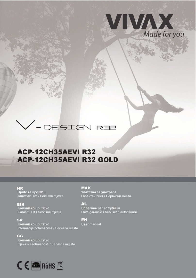 Vivax V-DESIGN ACP-12CH35AEVI R32 User manual Vivax V-DESIGN ACP-12CH35AEVI R32 User manual
