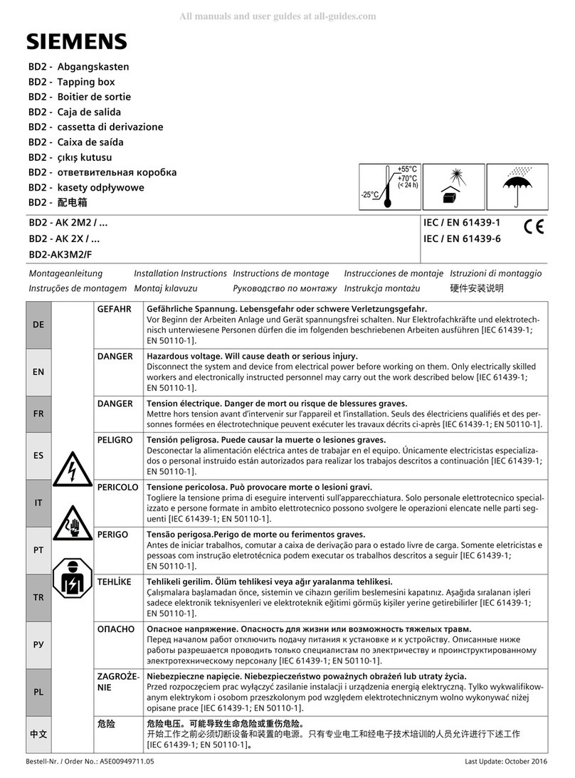 Siemens BD2-AK 2M2 Series User manual