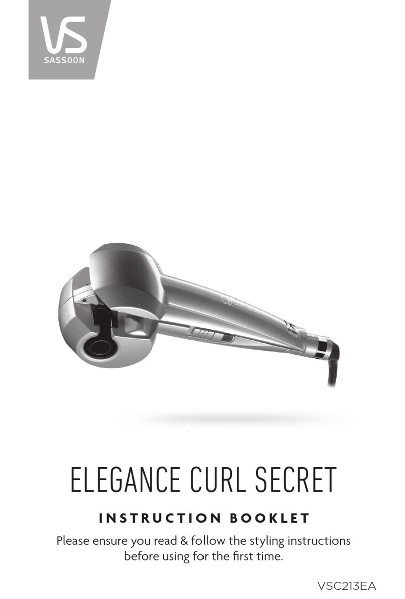 VS Sassoon ELEGANCE CURL SECRET VSC213EA Instruction booklet