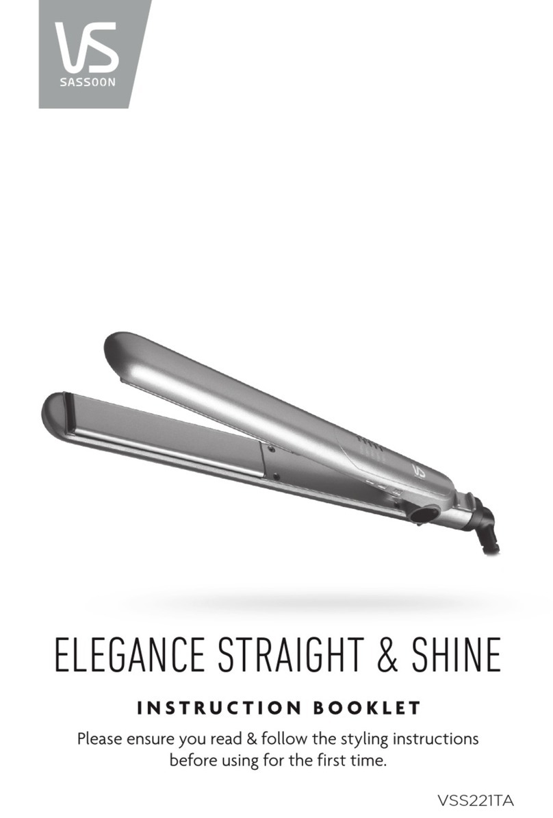 VS Sassoon ELEGANCE STRAIGHT & SHINE VSS221TA User manual