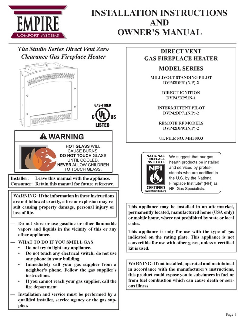 Empire Comfort Systems DVP42DP31-2 Quick start guide Empire Comfort Systems DVP42DP31-2 Quick start guide
