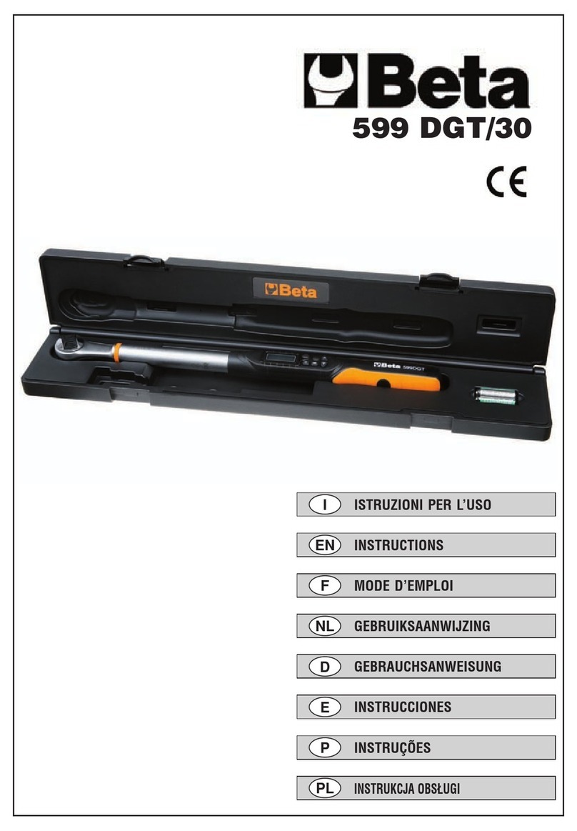 Beta 599 DGT/30 instructions