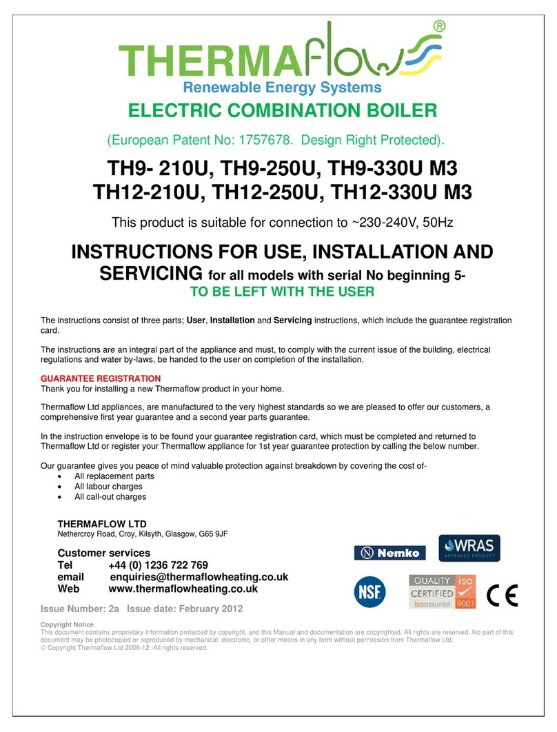 Thermaflow TH9- 210U Instructions for use installation and servicing