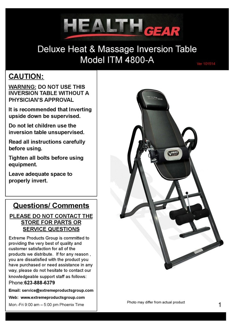 Health GEAR Deluxe ITM 4800-A Assembly instructions Health GEAR Deluxe ITM 4800-A Assembly instructions