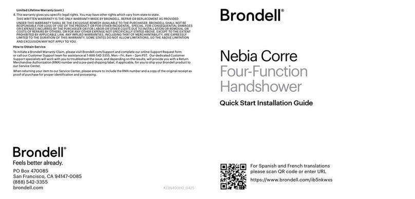 brondell Nebia Corre Instruction Manual