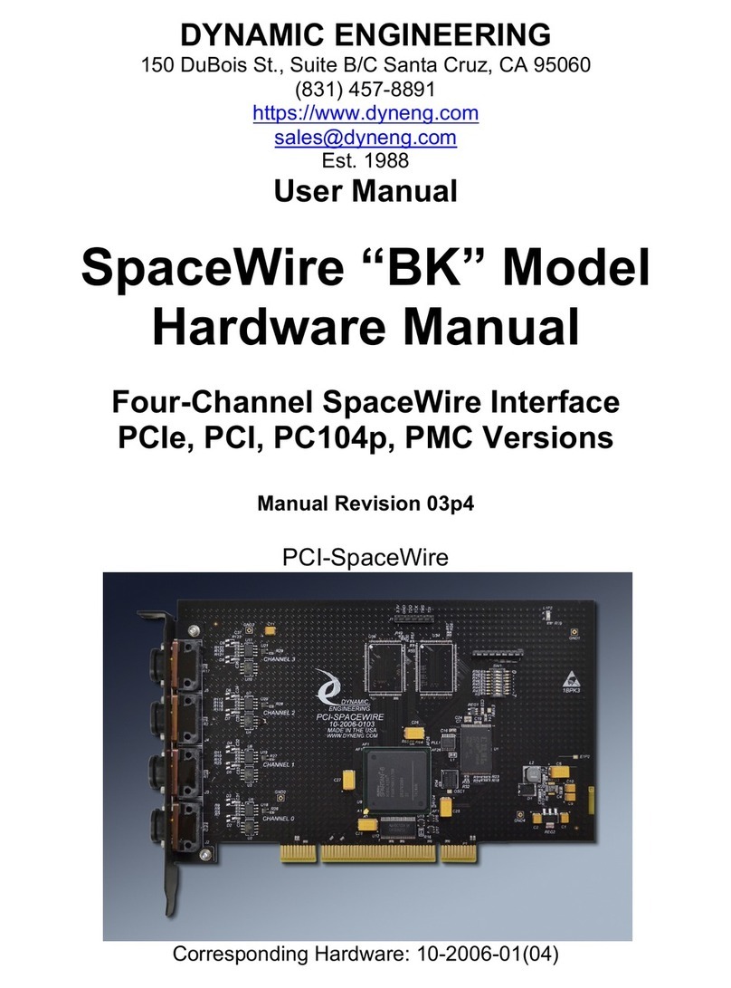 Dynamic Engineering SpaceWire BK Hardware manual