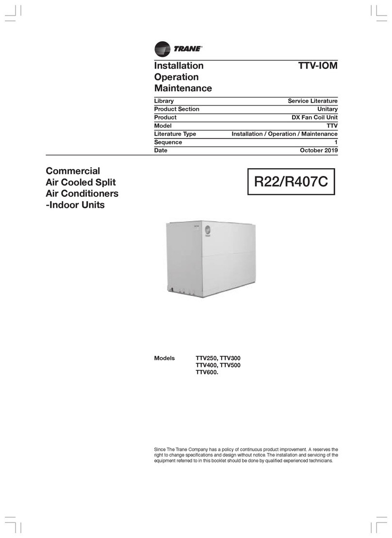 Trane TTV250 Owner's manual