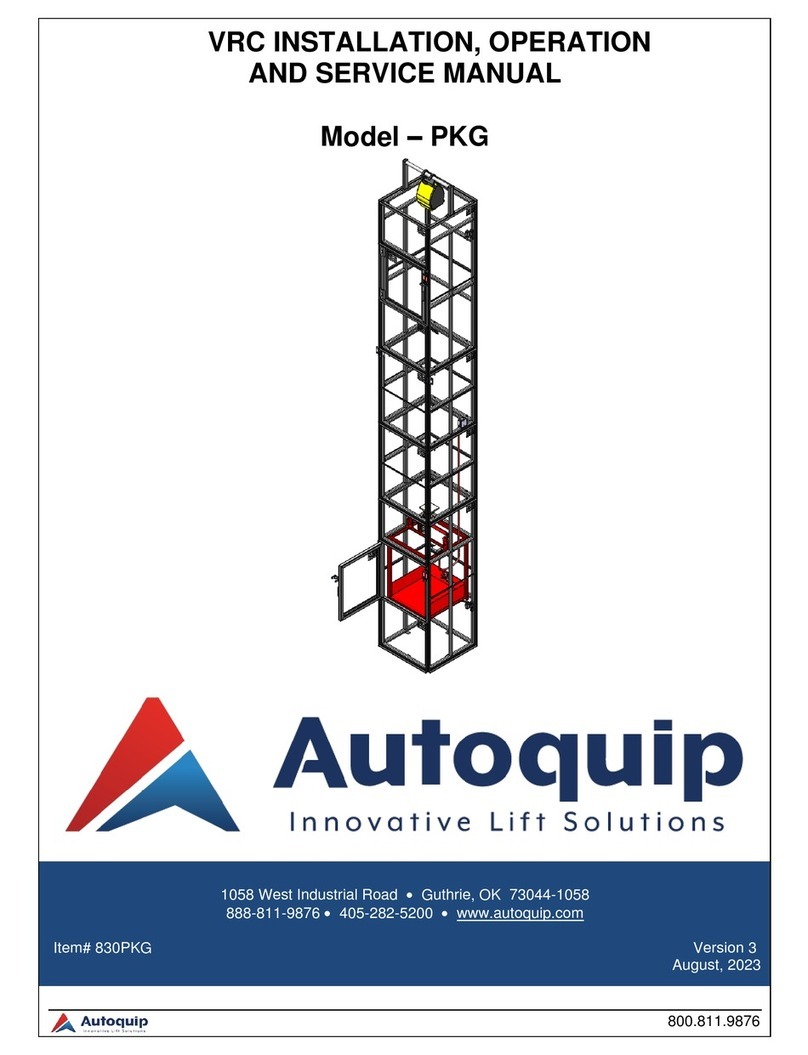 Autoquip 830PKG Installation, operation and service manual