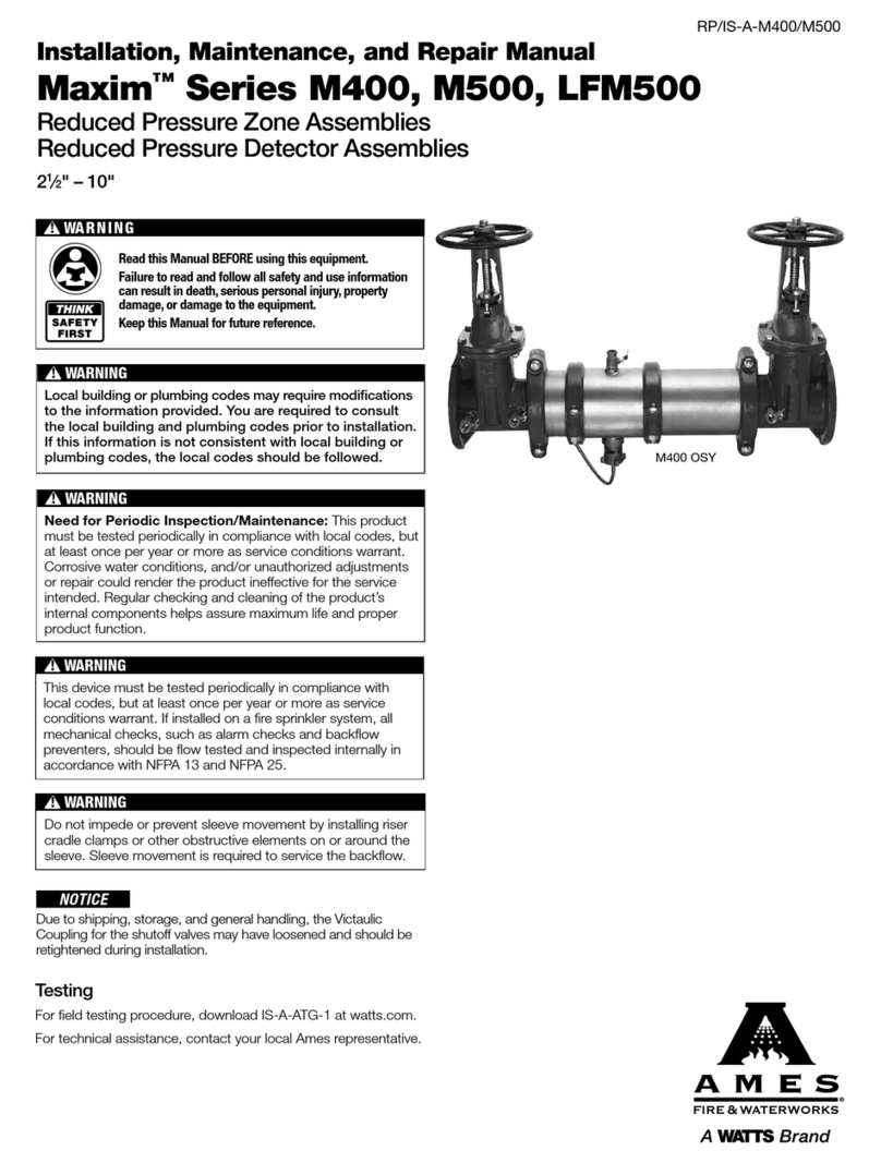 Watts AMES Maxim Series User manual