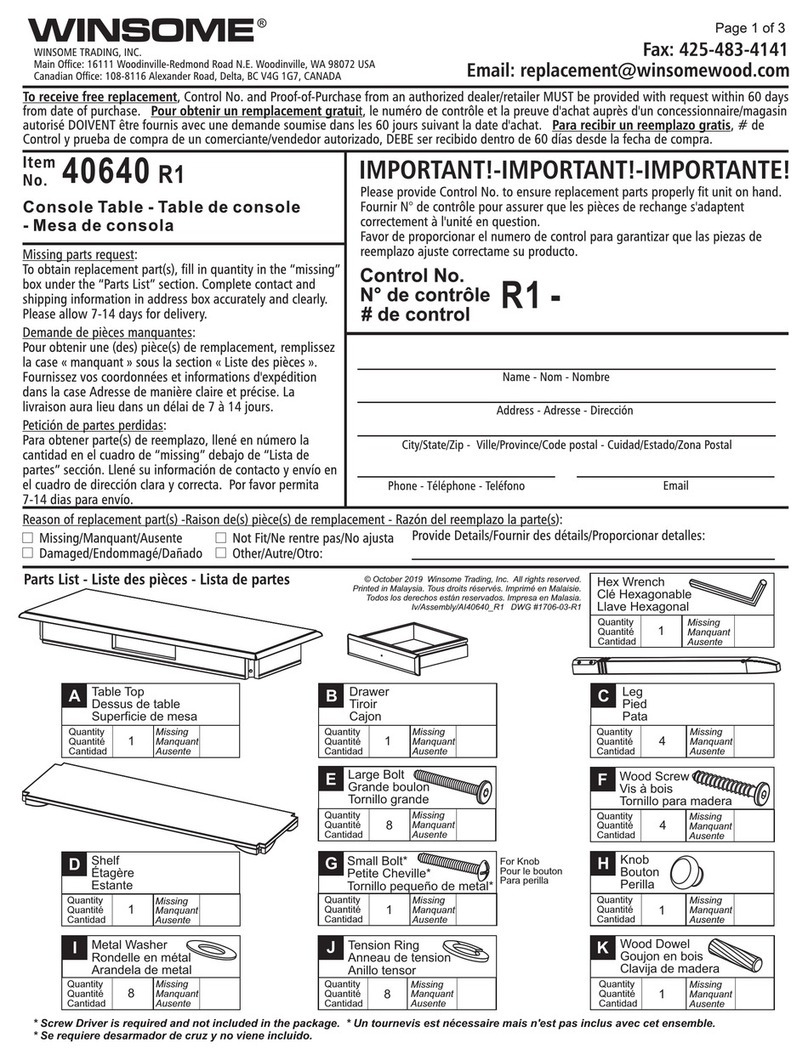 Winsome 40640R1 manual Winsome 40640R1 manual