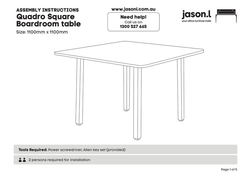 Jason.L Quadro Square Boardroom table User manual Jason.L Quadro Square Boardroom table User manual