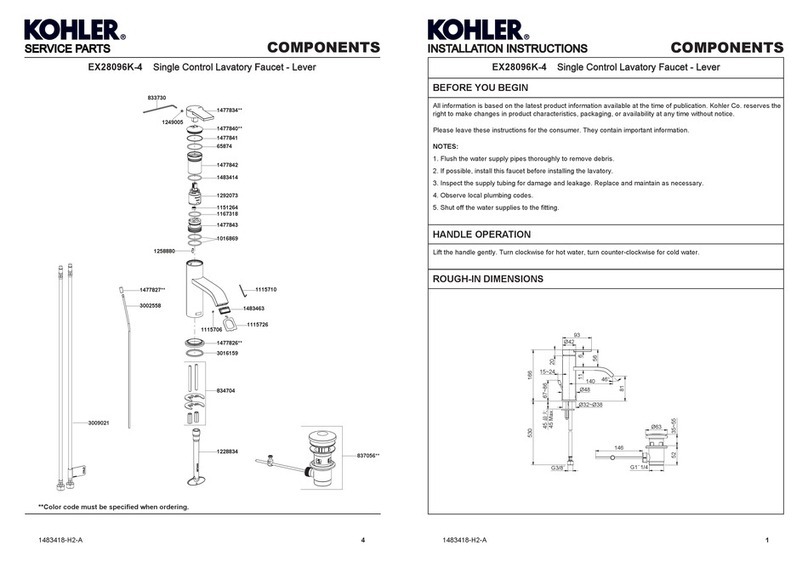 Kohler Components EX28096K-4 User manual Kohler Components EX28096K-4 User manual
