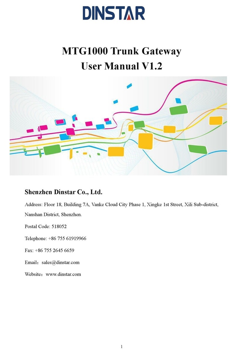 Dinstar MTG1000 user manual