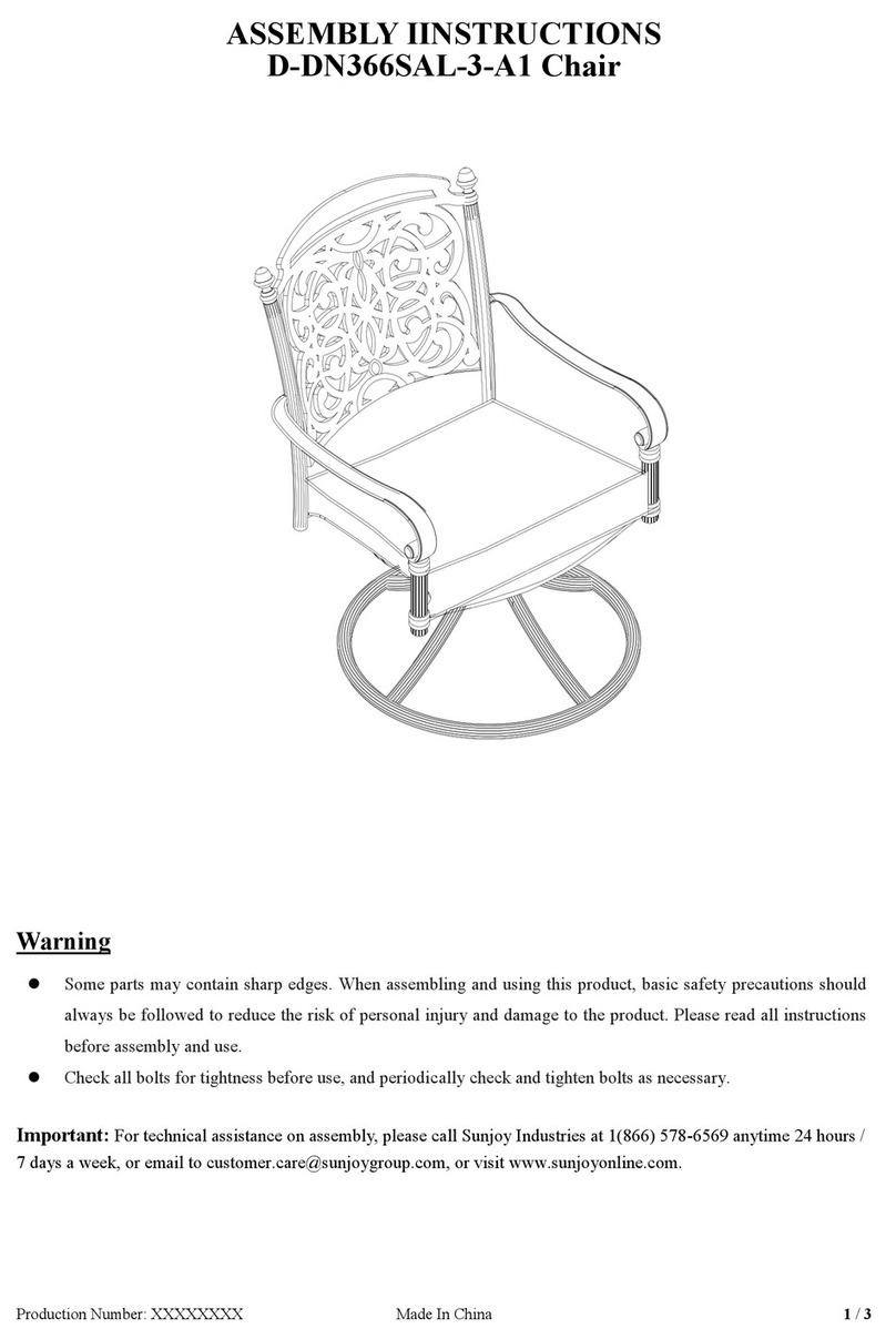 Sunjoy D-DN366SAL-3-A1 User manual