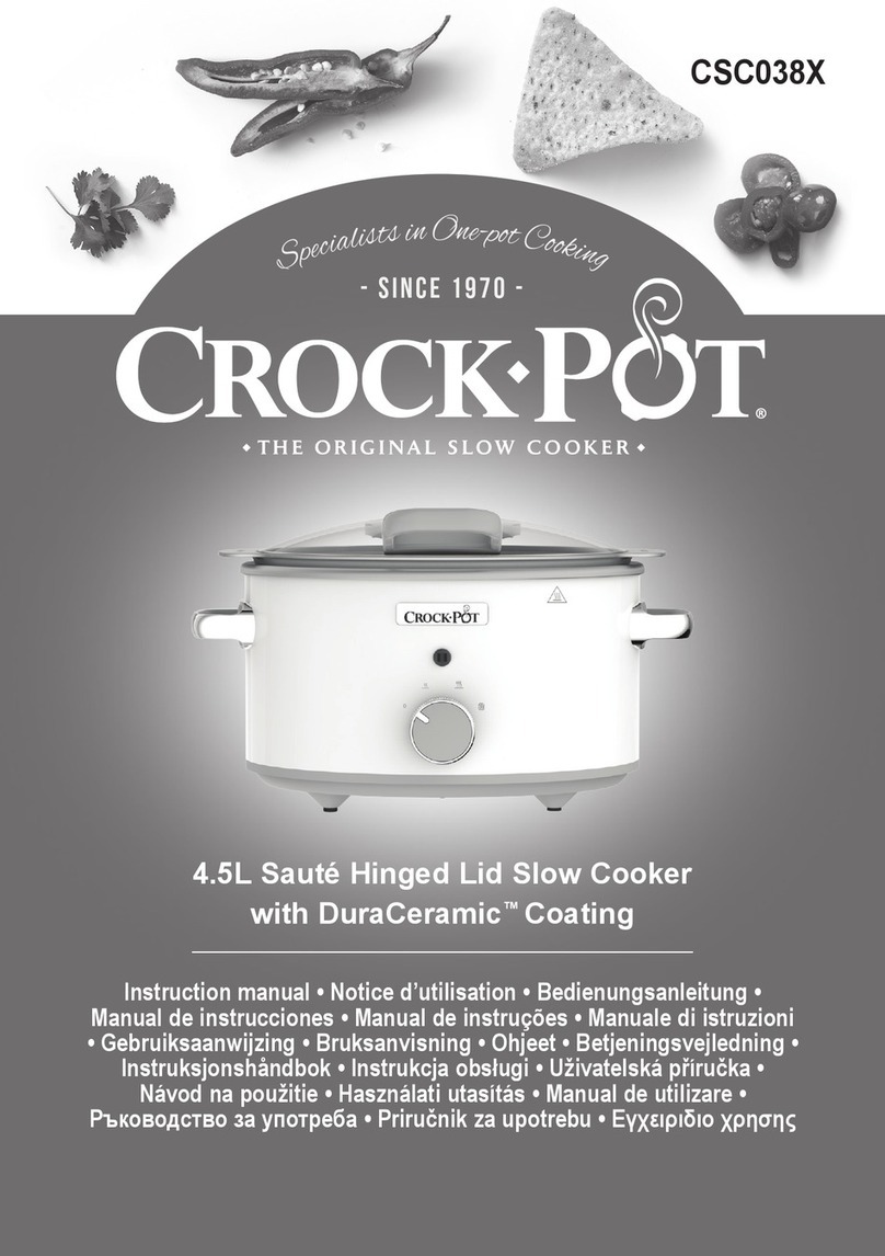 Crock-Pot CSC038X User manual