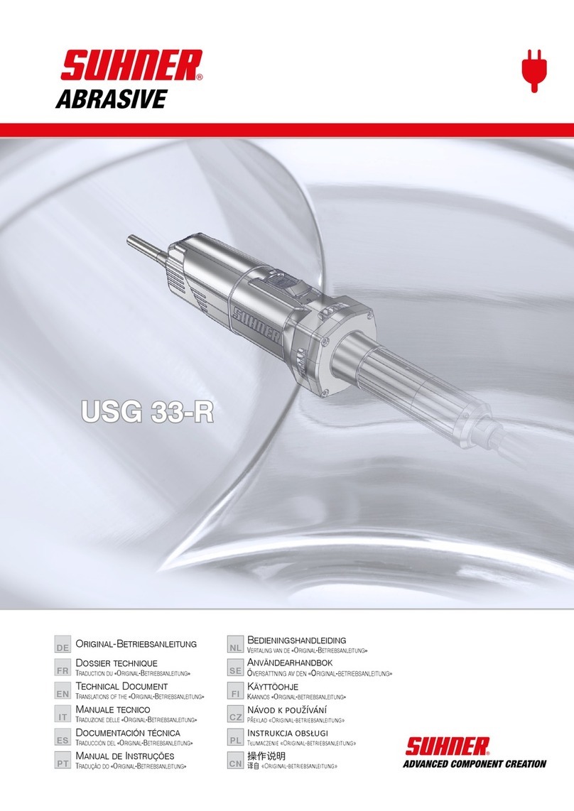SUHNER ABRASIVE USG 33-R Technical manual SUHNER ABRASIVE USG 33-R Technical manual