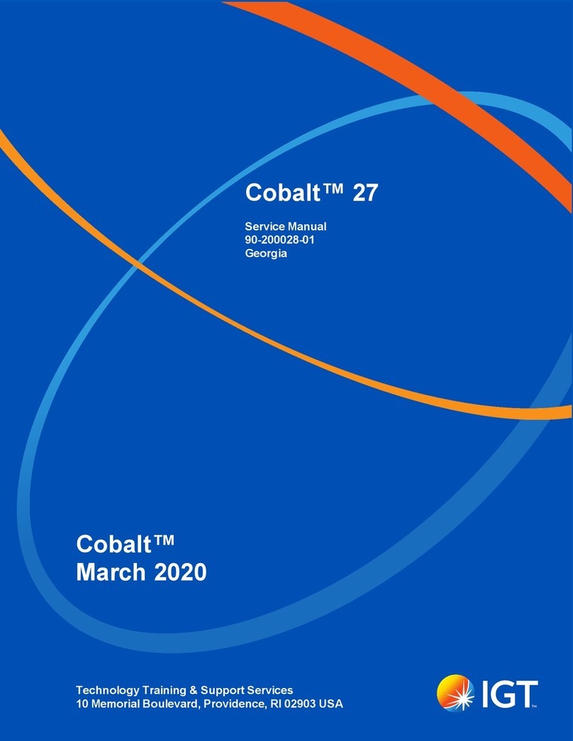 IGT Cobalt 27 Service manual