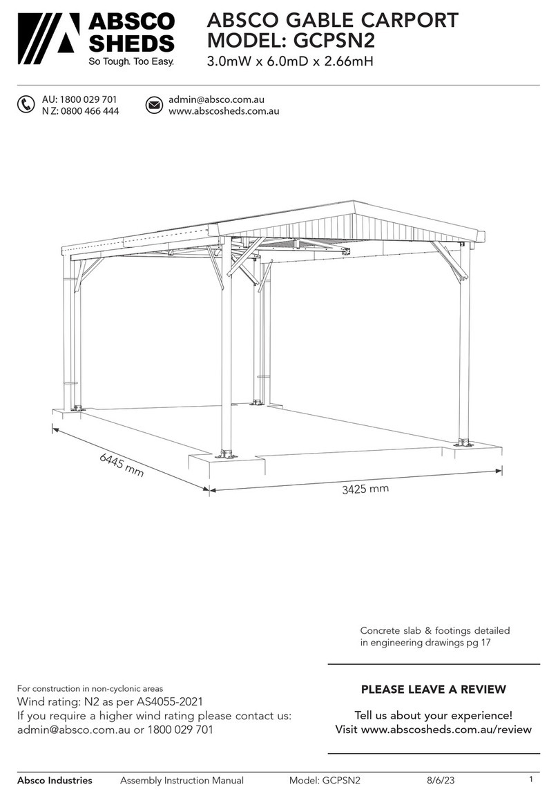 ABSCO SHEDS GCPSN2 manual