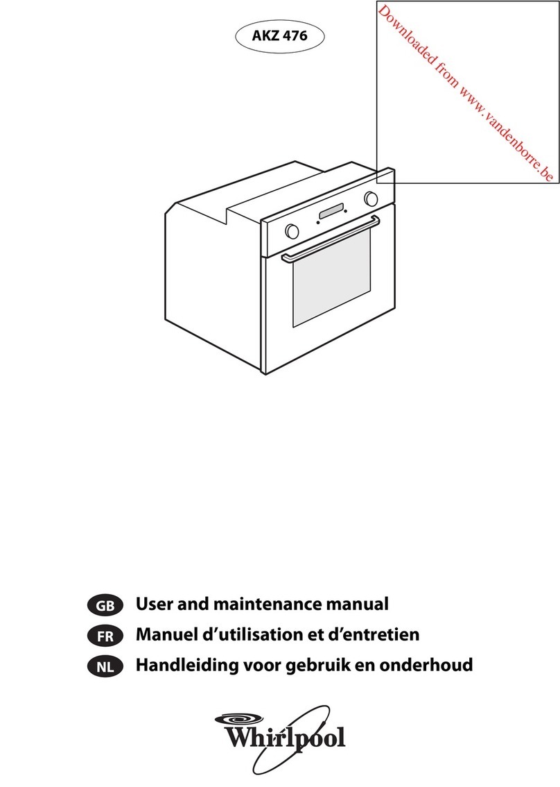 Whirlpool AKZ 476 User and maintenance manual Whirlpool AKZ 476 User and maintenance manual