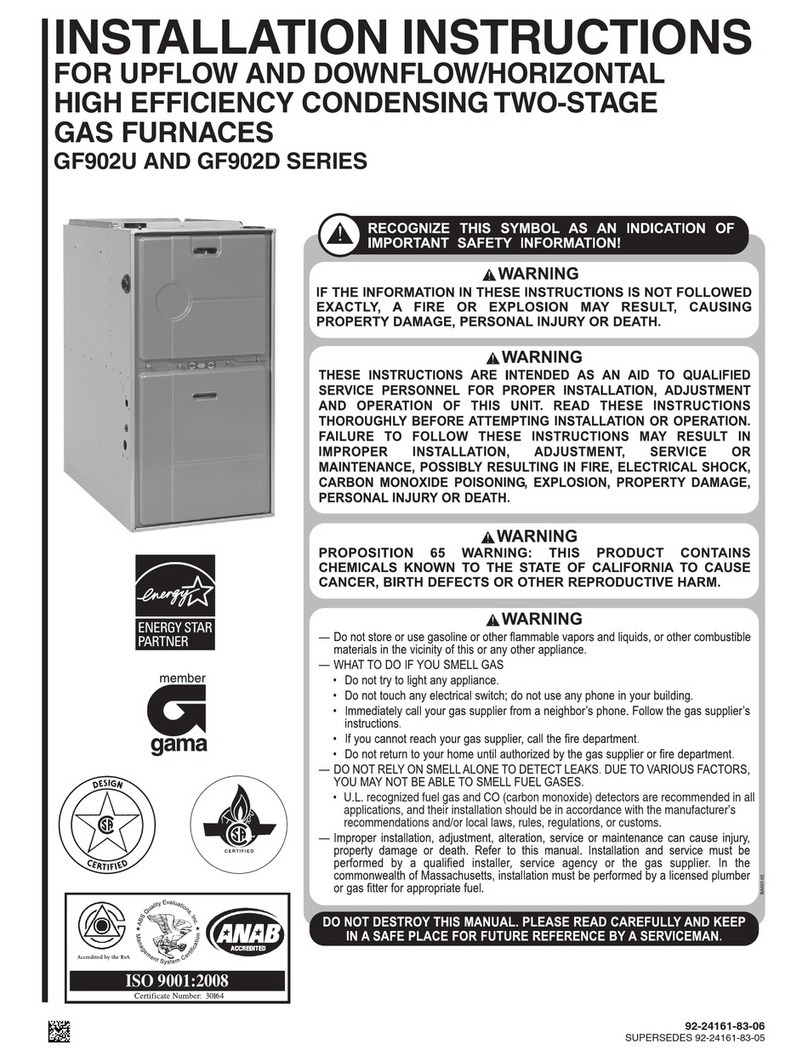 Rheem GF902U Series User manual