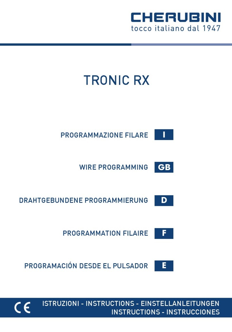 CHERUBINI Tronic RX User manual CHERUBINI Tronic RX User manual