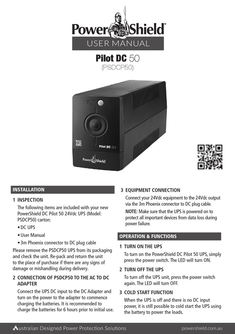 PowerShield Pilot DC 50 User manual