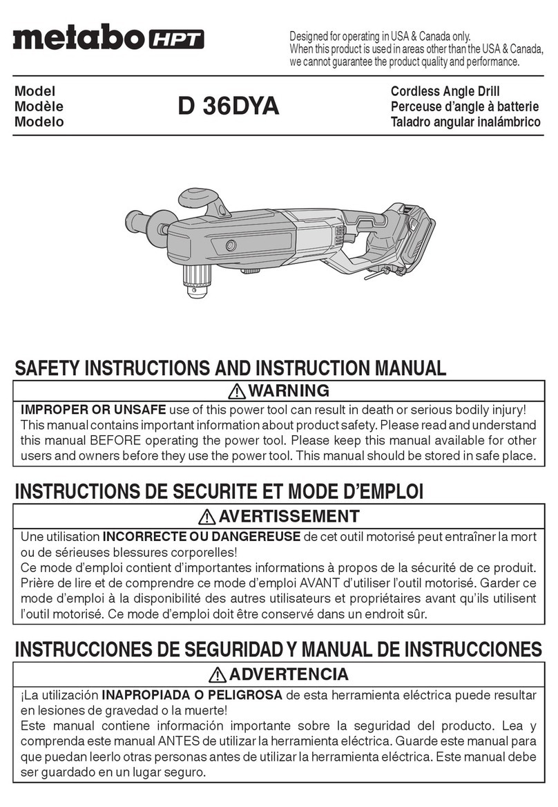 Metabo HPT D 36DYA Troubleshooting guide
