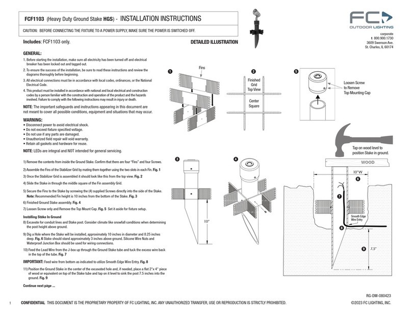 FC LIGHTING FCF1103 installation instructions