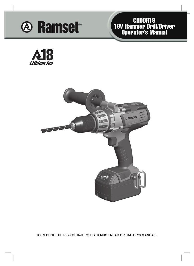 RAMSET CHDDR18 Operator's manual