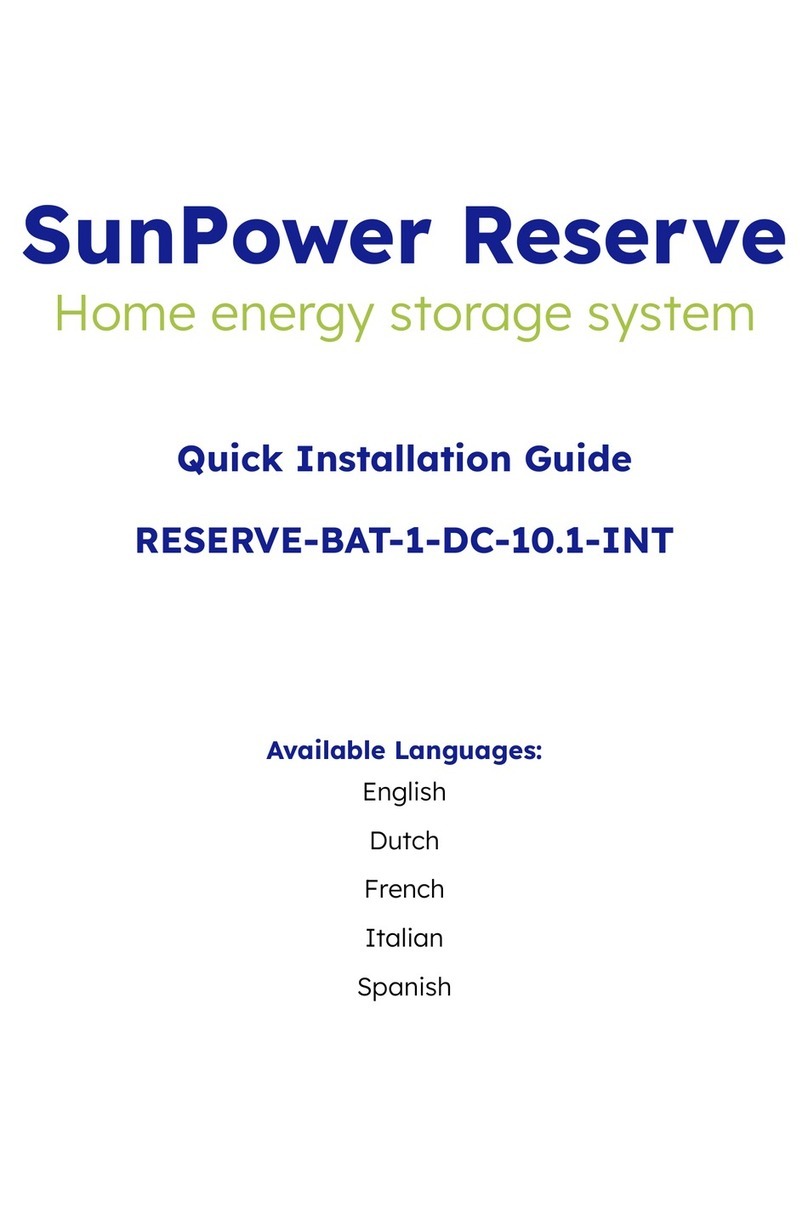 Sun Power RESERVE-BAT-1-DC-10.1-INT User manual
