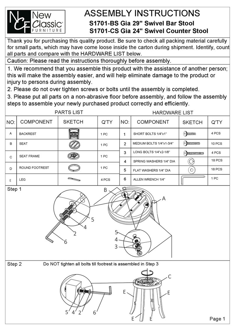 New Classic Furniture S1701-BS Assembly instructions New Classic Furniture S1701-BS Assembly instructions