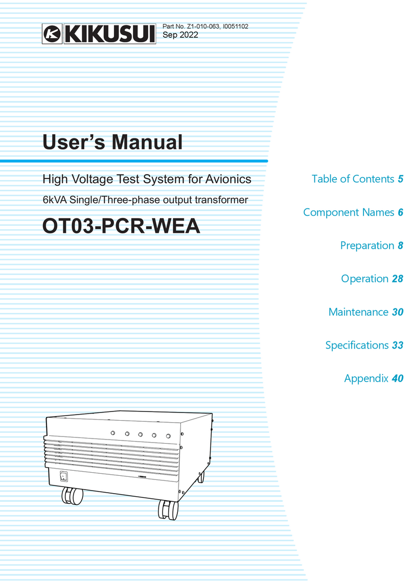 Kikusui OT03-PCR-WEA user manual